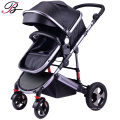 Altos buggies de paisagem contra o carrinho de bebê à prova de explosão, sentado, deitado, Flor Folding Baby Stroller 3-in-1